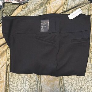 NWT Ny&co Whitney pull on pants. Black straight leg Ponte xxl